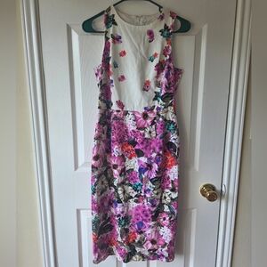 Rebecca Minkoff Midi Dress XXS Floral Pastel Sleeveless